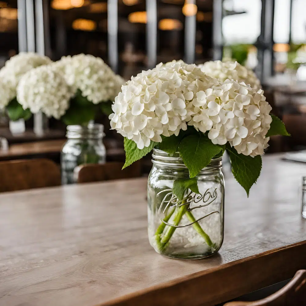 White Hydrangea Flowers 30 Bloom Weekly Subscription - Image 2