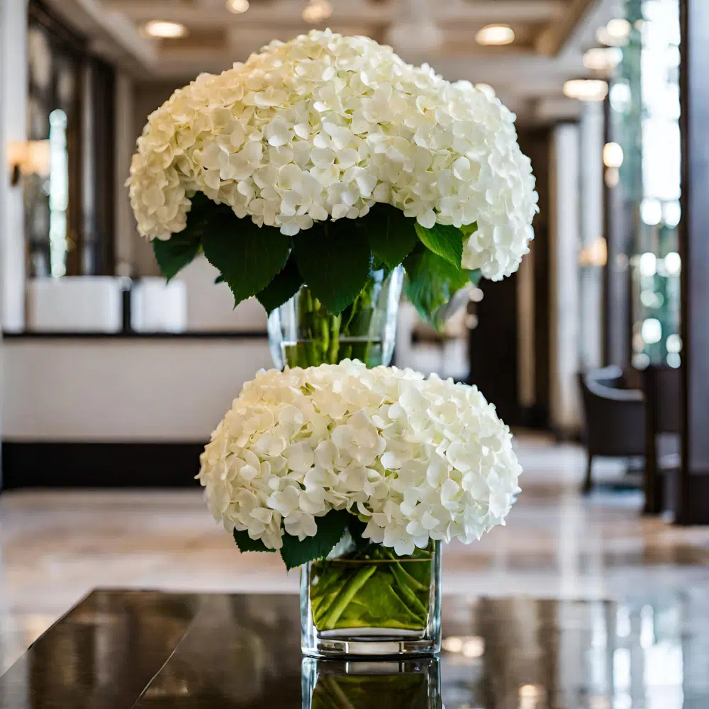 white-hydrangea-hotel-lobby